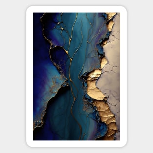 Risen Fractures - Abstract Alcohol Ink Resin Art Sticker